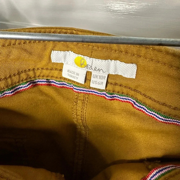Boden Mustard Cargo pants size US 6R UK 10R utility design lots of pockets fall - Picture 3 of 3